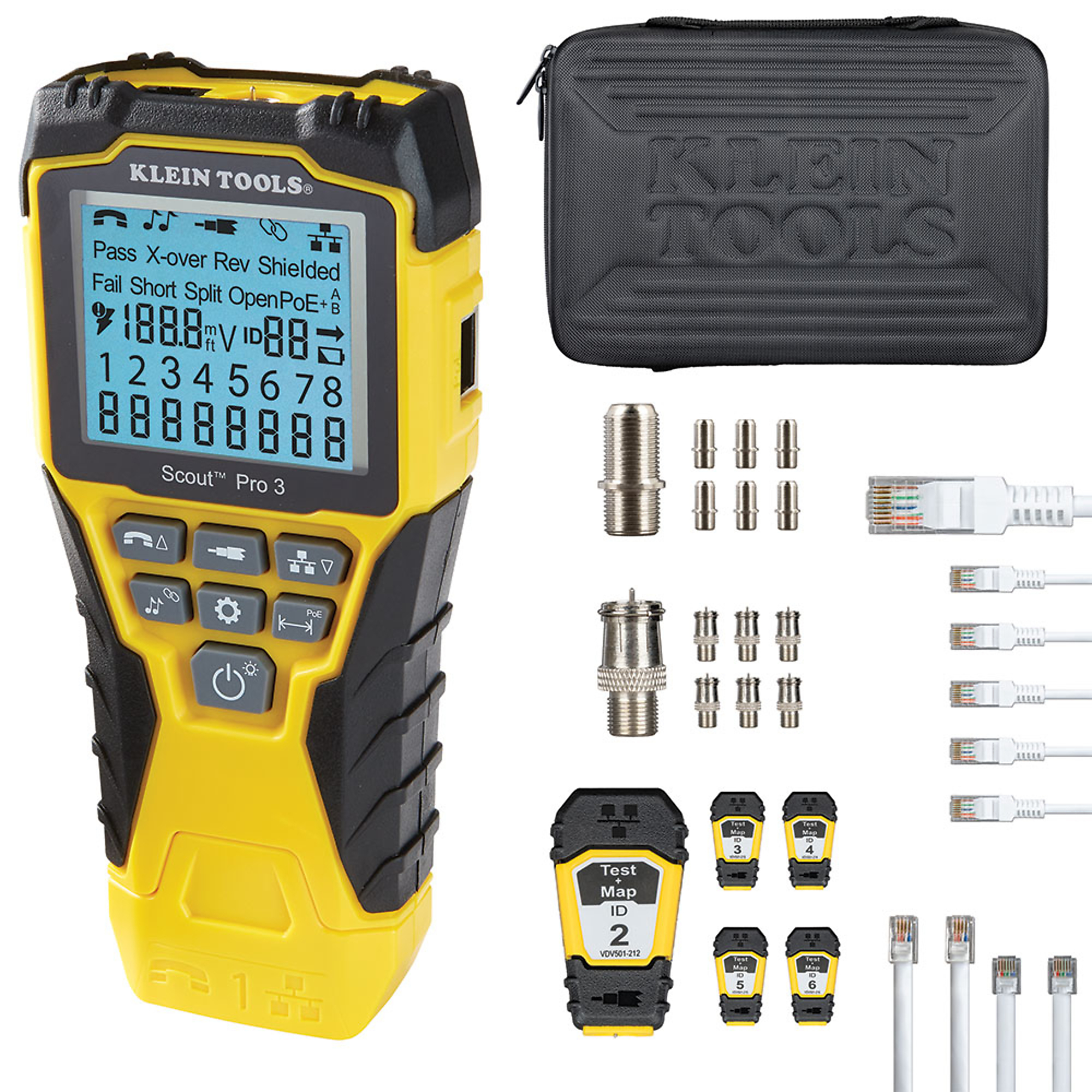 Klein Tools, Scout Pro 3 Tester with Test + Map Remote Kit, Model# VDV501-853